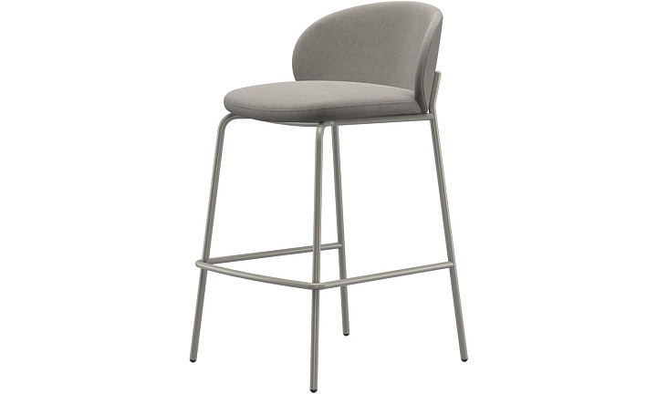 Барный стул Princeton - Frisco 2063 Ткань с покрытием aquaclean светло-серого цвета  -  Под заказ