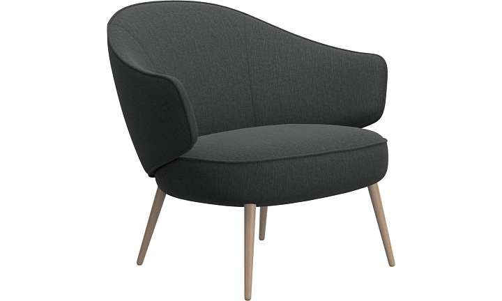 Кресло Charlotte -  Nani 2111 Ткань темно-серого цвета -  Под заказ