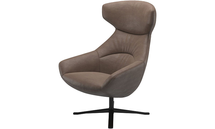 Кресло Porto с функцией вращения - York 5122 Кожа светло-коричневого цвета  -  Под заказ