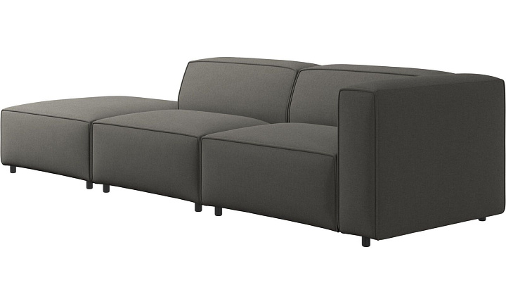 Диван Carmo с модулем для отдыха - Frisco 2067 Ткань цвета серого камня  -  Под заказ