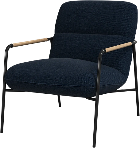Кресло Terni - Napoli 2257 Ткань  тёмно-синего цвета  -  Под заказ