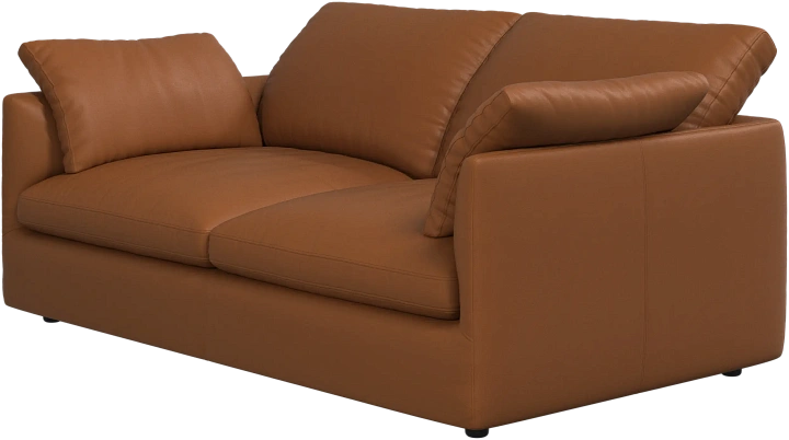 2-х местный диван Milano - Nordic Grain 5134 Кожа карамельного цвета -  Под заказ