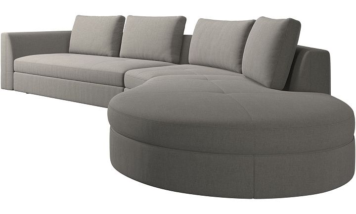 Диван Bergamo - Frisco 2063 Ткань с покрытием aquaclean светло-серого цвета  -  Под заказ