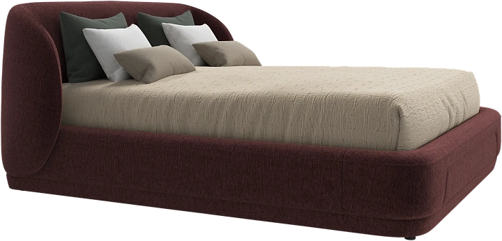 Кровать Bolzano - Lucca ткань красного цвета 3323 -  Под заказ