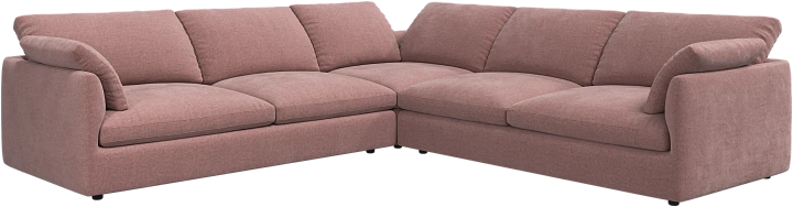 Угловой диван Milano -  Ravello 3224 Ткань  пыльно-розового цвета  -  Под заказ