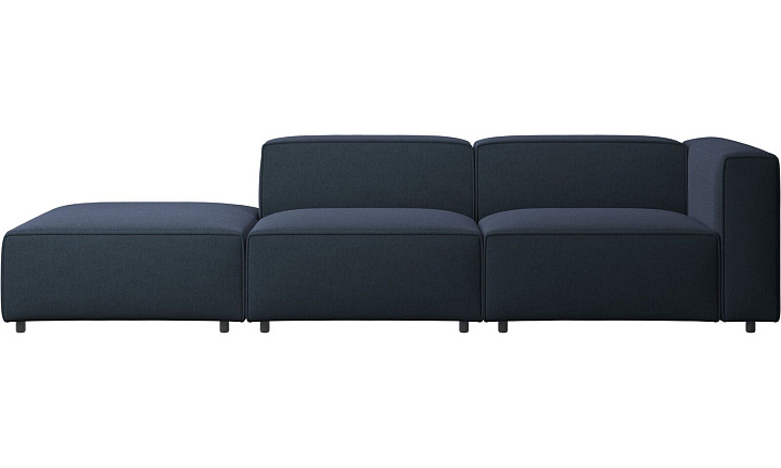 Диван Carmo с модулем для отдыха - Frisco 2065 Ткань тёмно-синего цвета  -  Под заказ
