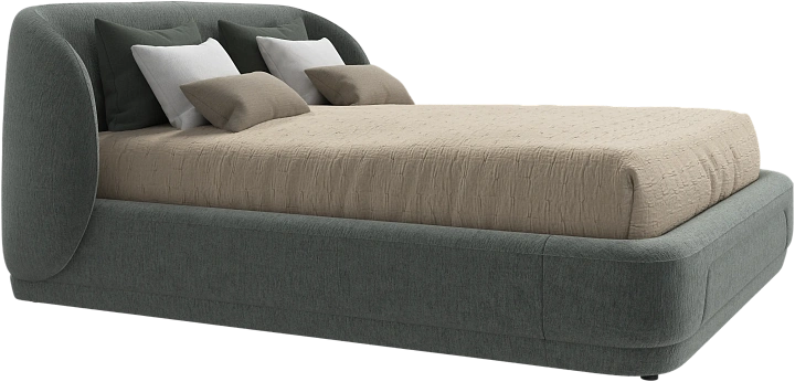 Кровать Bolzano - Lucca ткань зеленого цвета 3322 -  Под заказ