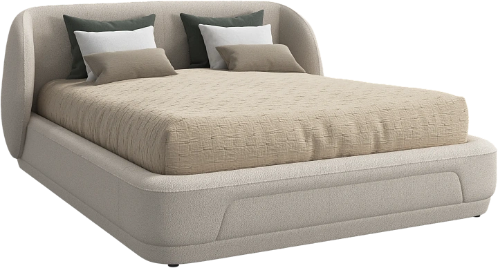 Кровать Bolzano - Lazio 3090 Ткань белого цвета  -  Под заказ