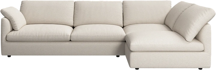 Угловой диван Milano - Lazio 3090 Ткань белого цвета  -  Под заказ