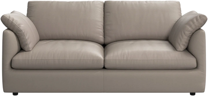 2-х местный диван Milano - Nordic Grain кожа серо-бежевого цвета 5135 -  Под заказ