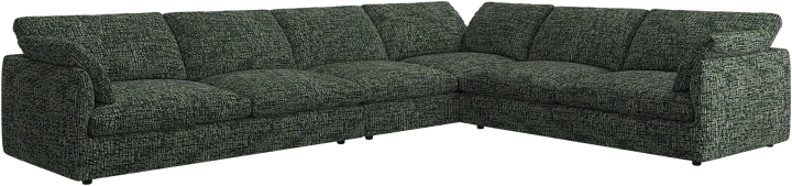 Угловой диван Milano - Tuscany Ткань лесного зелёного цвета 3208  -  Под заказ