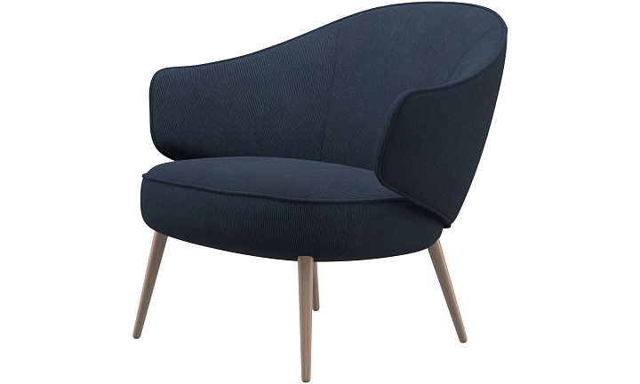 Кресло Charlotte - Skagen 3163 Темно-синяя ткань  -  Под заказ