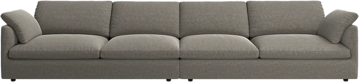 4-х местный диван Milano - Napoli 2250 Ткань серебристо-серая  -  Под заказ