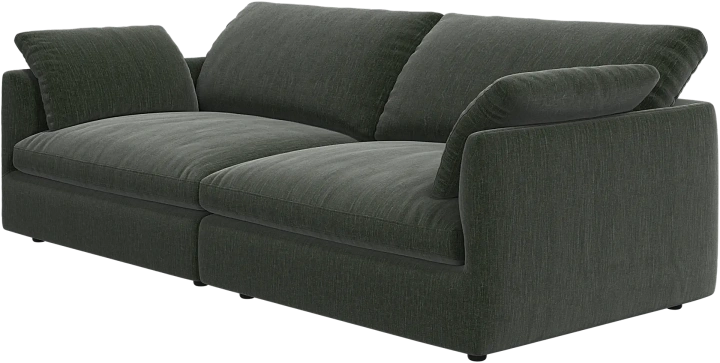 3-х местный диван Milano из двух модулей - Napoli 2268 Ткань пыльно-зеленого цвета -  Под заказ