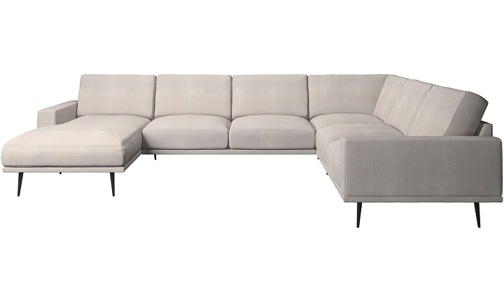 Угловой диван Carlton с модулем для отдыха - Skagen 3160 Бежевая ткань  -  Под заказ