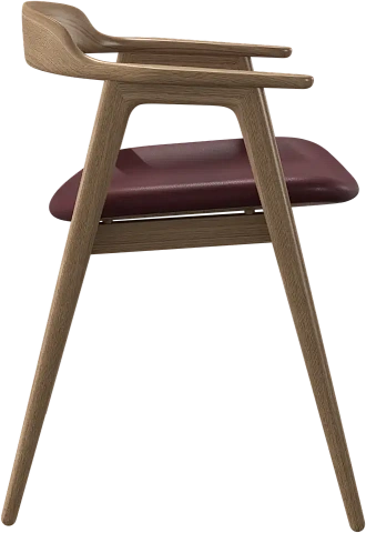 Обеденный стул Seoul - Nordic Vintage кожа 5145 бордового цвета -  Под заказ