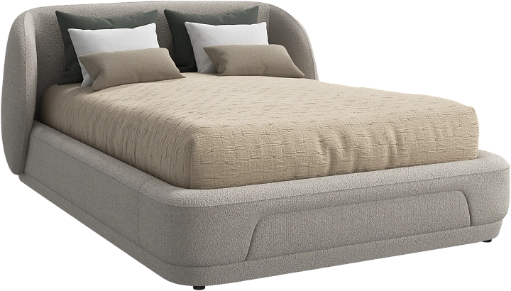 Кровать Bolzano - Rimini ткань бежевого цвета 3087 -  Под заказ