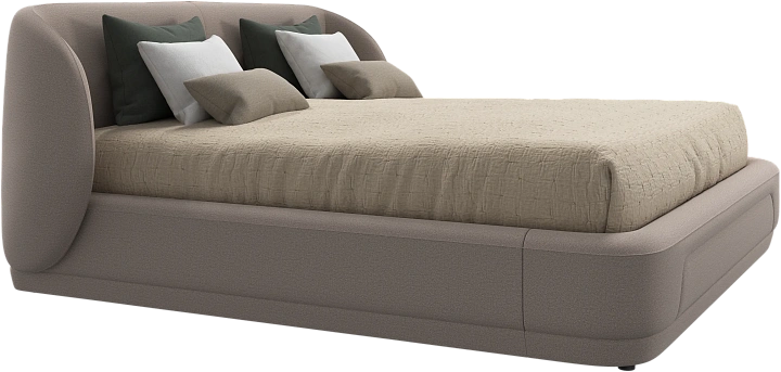 Кровать Bolzano - Arezzo ткань светло-коричневого цвета 3332 -  Под заказ