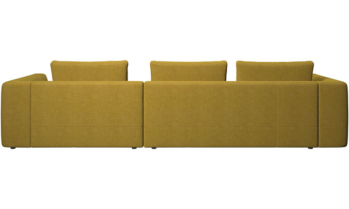 Диван Bergamo с модулем для отдыха - Tomelilla fabric 3143 Mustard  -  Под заказ