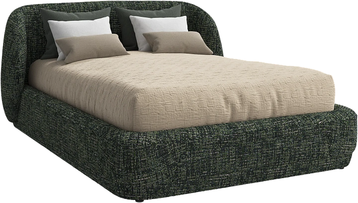 Кровать Bolzano - Tuscany Ткань лесного зелёного цвета 3208  -  Под заказ
