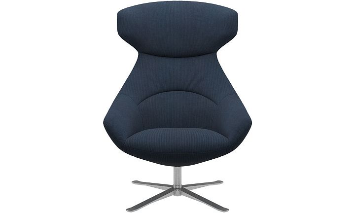 Кресло Porto с функцией вращения - Skagen 3163 Темно-синяя ткань  -  Под заказ
