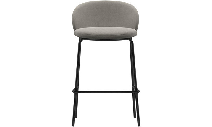 Барный стул Princeton - Frisco 2063 Ткань с покрытием aquaclean светло-серого цвета  -  Под заказ