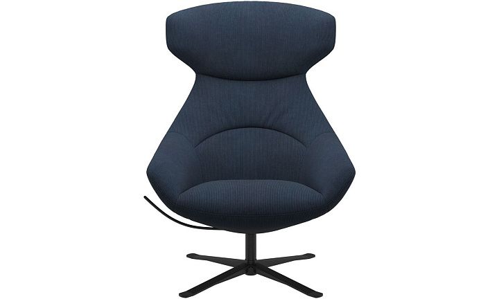 Кресло Porto с функцией вращения - Skagen 3163 Темно-синяя ткань  -  Под заказ