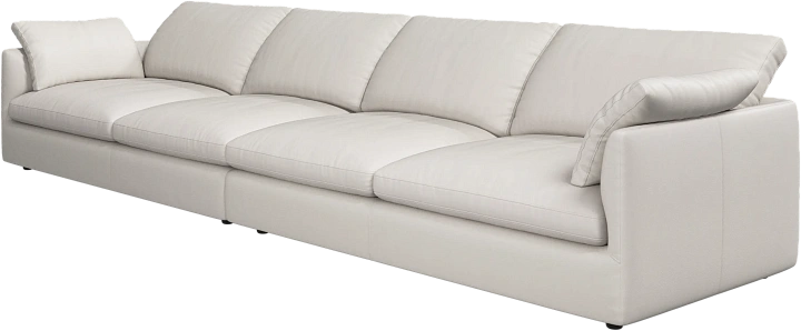 4-х местный диван Milano - Nordic Grain кожа светло-бежевого цвета 5136 -  Под заказ