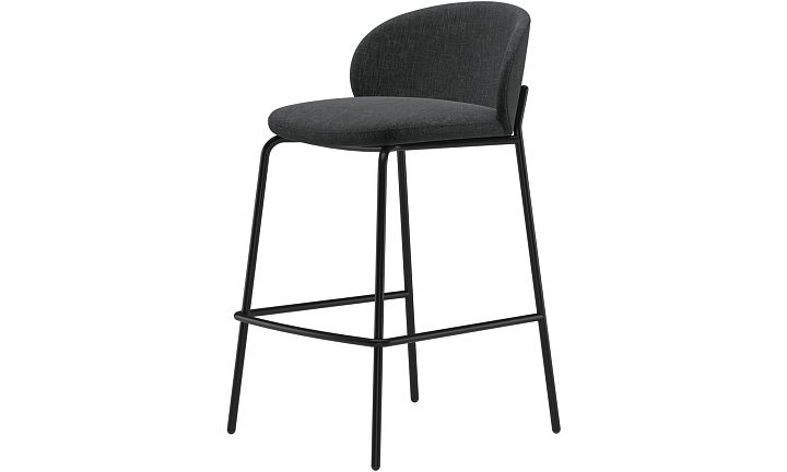 Барный стул Princeton - Napoli 2255 Ткань цвета серого камня -  Под заказ