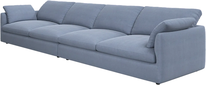 4-х местный диван Milano - Frisco 2056 Голубая ткань с функцией акваклин  -  Под заказ