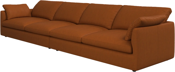 4-х местный диван Milano - Nordic Vintage кожа 5150 карамельного цвета -  Под заказ