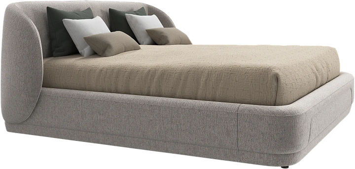 Кровать Bolzano - Lucca ткань бежевого цвета 3320 -  Под заказ