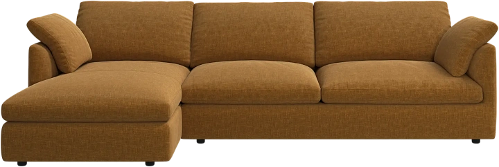 Угловой диван Milano - Napoli 2252 Ткань золотисто-бежевого цвета  -  Под заказ