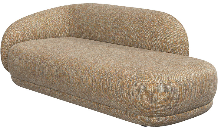 Диван с козеткой Bolzano - Tuscany горчичного цвета 3205 -  Под заказ