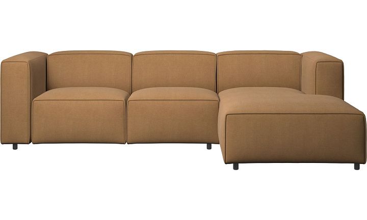Диван Carmo с модулем для отдыха - Frisco 2057 Ткань цвета кэмел с функцией акваклин  -  Под заказ