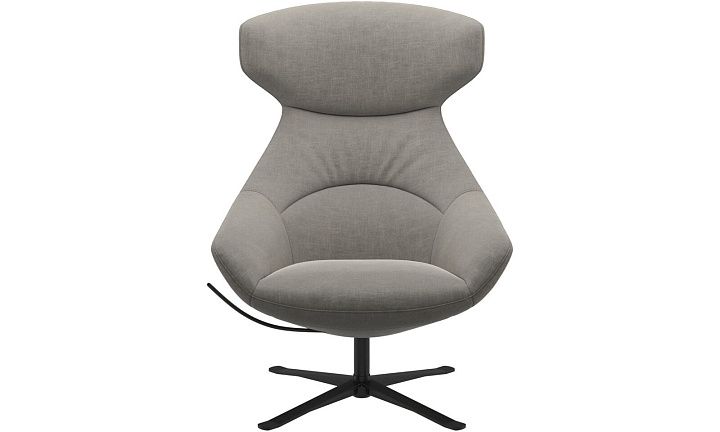 Кресло Porto с функцией вращения - Napoli 2250 Ткань серебристо-серая  -  Под заказ