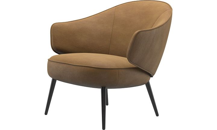 Кресло Charlotte - York 5120 Kожа коньячного цвета  -  Под заказ