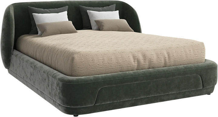 Кровать Bolzano -  Ravello 3223 Ткань  пыльно-зеленого цвета  -  Под заказ