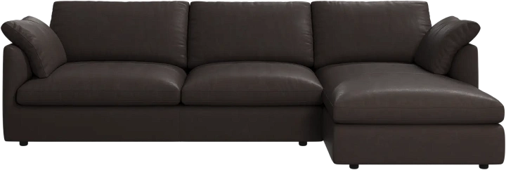 Угловой диван Milano - Nordic Vintage кожа 5152 темно-коричневого цвета -  Под заказ
