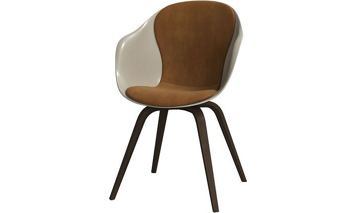 Обеденный стул Hauge - York 5120 Kожа коньячного цвета  -  Под заказ