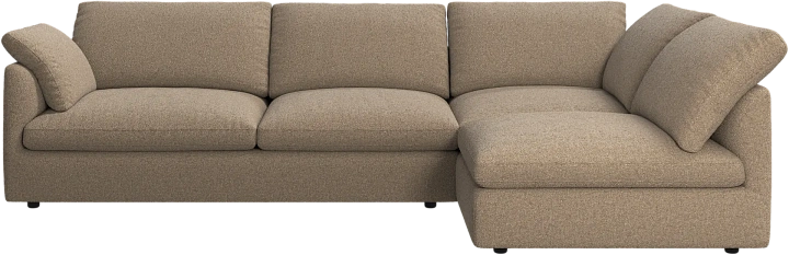 Угловой диван Milano - Lazio 3096 Ткань коричневого цвета  -  Под заказ