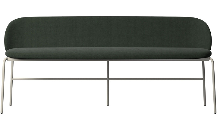 Скамейка Princeton - Frisco 2063 Ткань с покрытием aquaclean светло-серого цвета  -  Под заказ