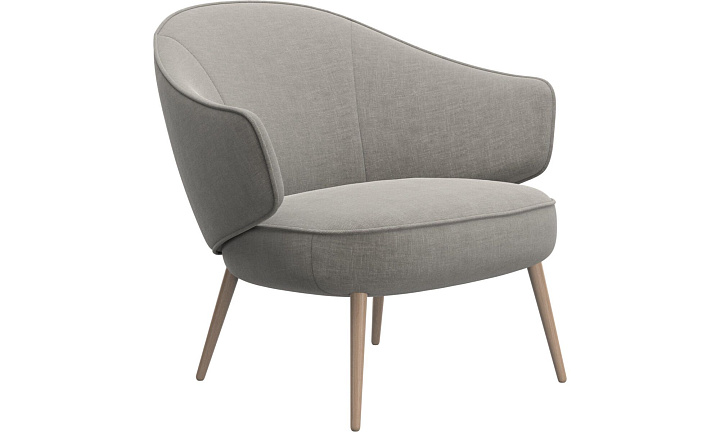 Кресло Charlotte - Napoli 2250 Ткань серебристо-серая  -  Под заказ