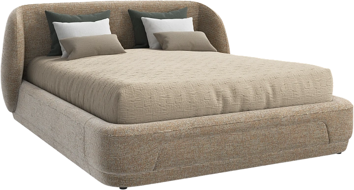 Кровать Bolzano - Tuscany горчичного цвета 3205 -  Под заказ