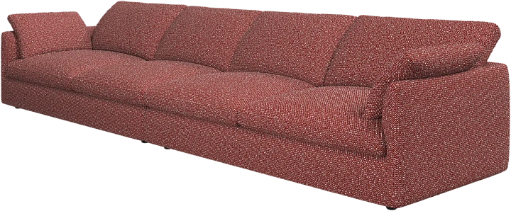 4-х местный диван Milano - Avellino ткань красного цвета 3250 -  Под заказ