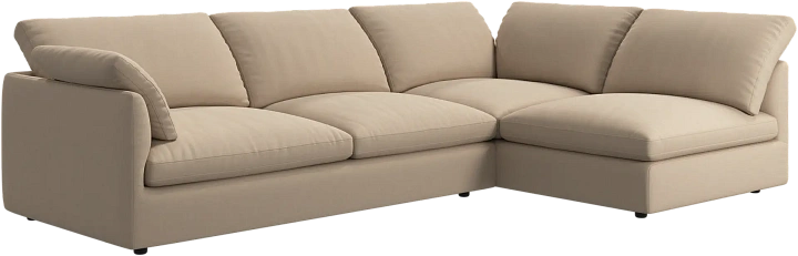 Угловой диван Milano - Bologna ткань песочного цвета 3254 -  Под заказ