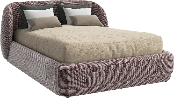 Кровать Bolzano - Tuscany темно-бордового цвета 3207 -  Под заказ