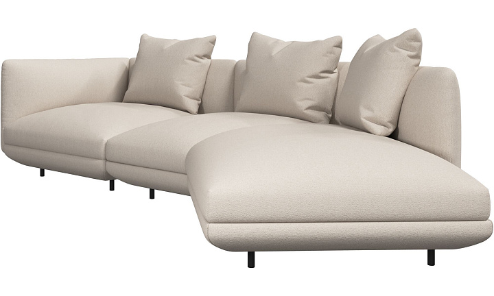 3-местный диван c козеткой Salamanca - Bristol 3063 Ткань бежевая  -  Под заказ