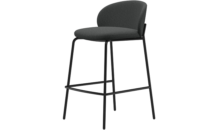 Барный стул Princeton -  Nani 2111 Ткань темно-серого цвета -  Под заказ