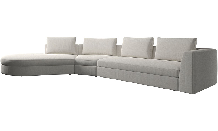 Диван Bergamo - Lazio 3090 Ткань белого цвета  -  Под заказ